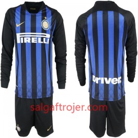 Inter Milan Fodboldtrøjer Børn Hjemmebanesæt 2018/19 Langærmet